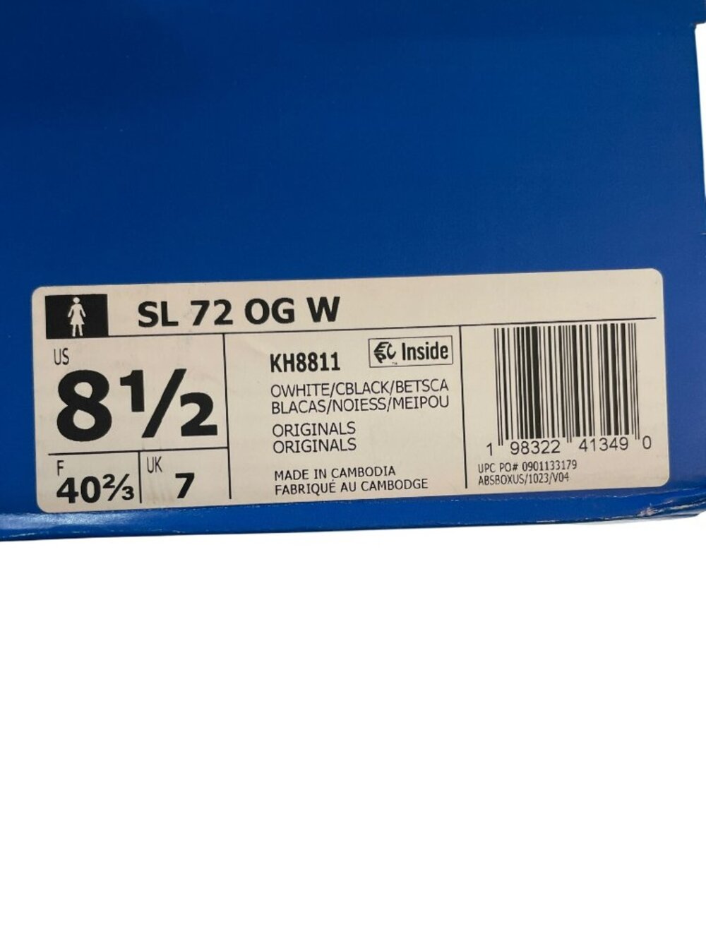 Adidas SL 72 OG Zebra Print Sneakers White/Black Pony Hair Women's Size 8.5 NIB - Picture 6 of 10